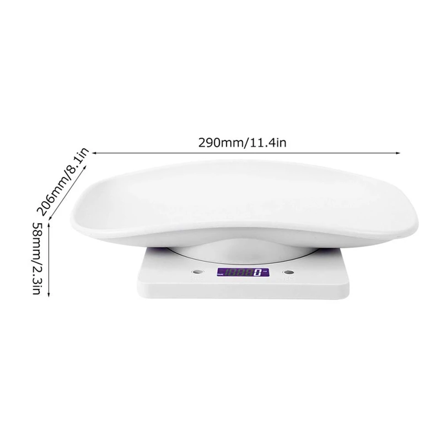 Wide‑Platform Digital Multi‑Purpose Weigh Scale With Multi‑Unit Conversion For Little Creature And Household Object Weighing