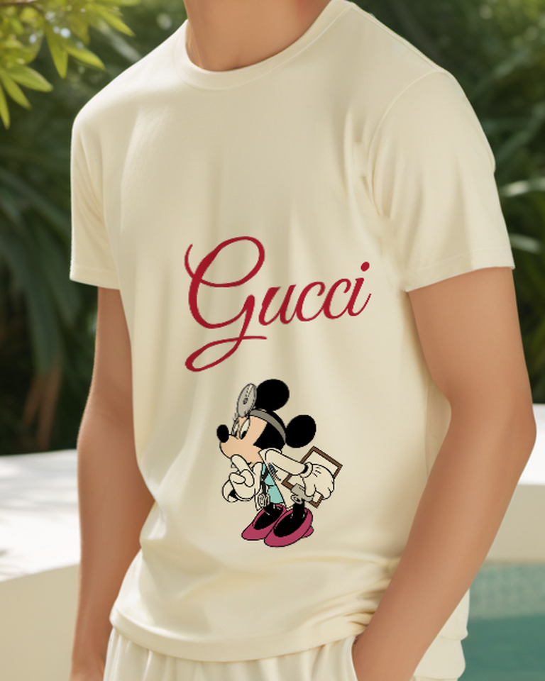 Ivory Minnie Mouse As Doctor Graphic T-Shirt - model wearing view