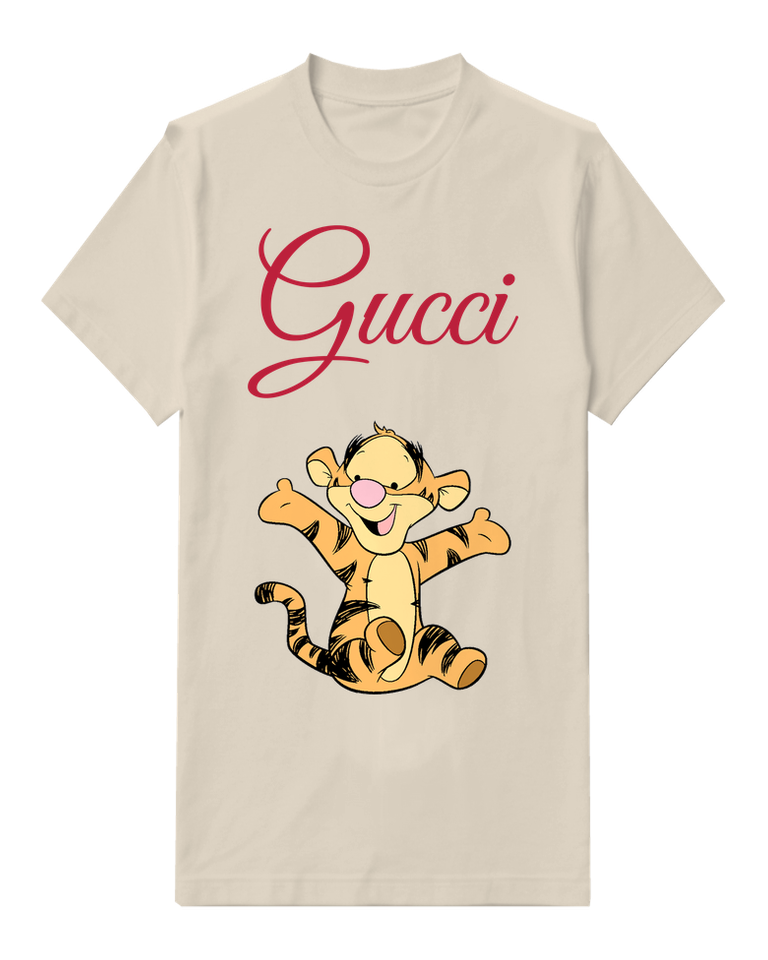 Ivory Tigger Cub Sitting Joyfully Graphic T-Shirt - front product view