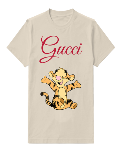 Ivory Tigger Cub Sitting Joyfully Graphic T-Shirt - front product view