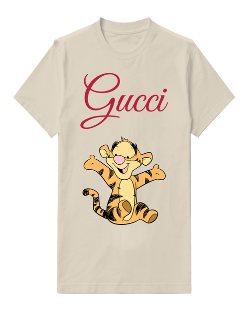 Ivory Tigger Cub Sitting Joyfully Graphic T-Shirt - front product view