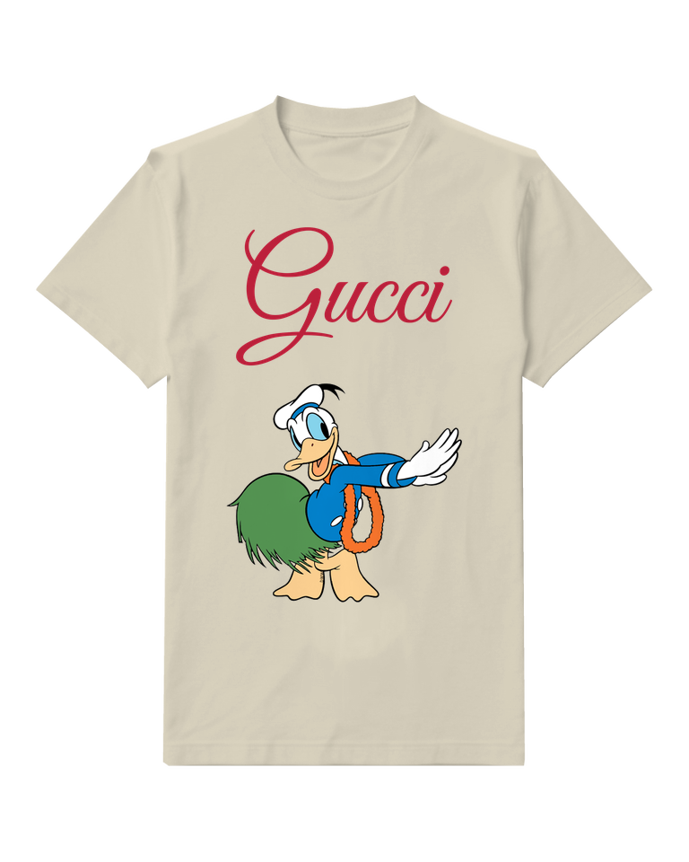 Ivory Donald Duck Hula Dancing Graphic T-Shirt - front product view
