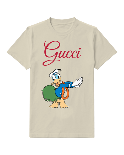 Ivory Donald Duck Hula Dancing Graphic T-Shirt - front product view