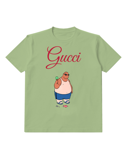 Sage Green Pink Vest Beach Companion Graphic T-Shirt - front product view