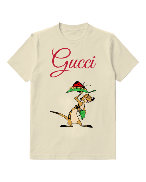 Ivory Feather Hat Meerkat Graphic T-Shirt - front product view