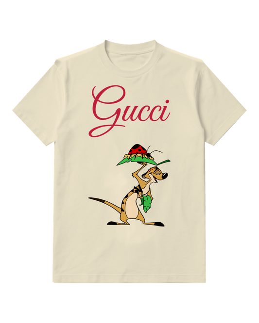 Ivory Feather Hat Meerkat Graphic T-Shirt - front product view