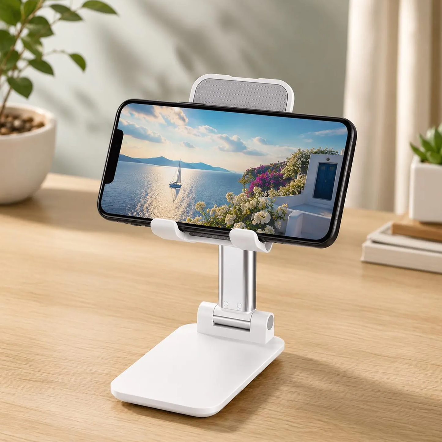 Height‑Tunable Folding Device Cradle Compact Multi‑Angle Support For Smartphones And Mini Tablets