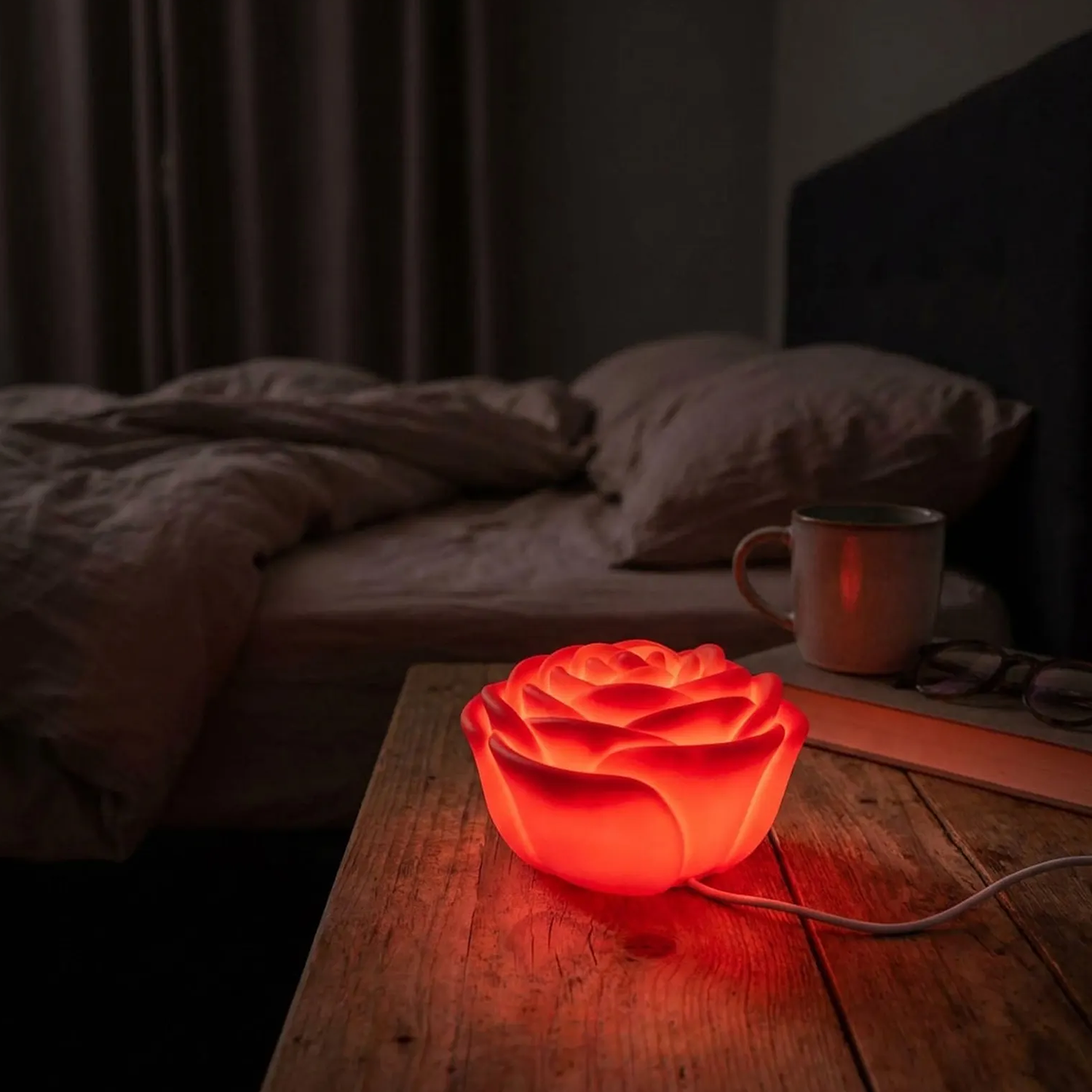 Blooming Rose‑Shaped Ambient Lamp Decorative Mood Light For Bedroom And Holiday Gifting