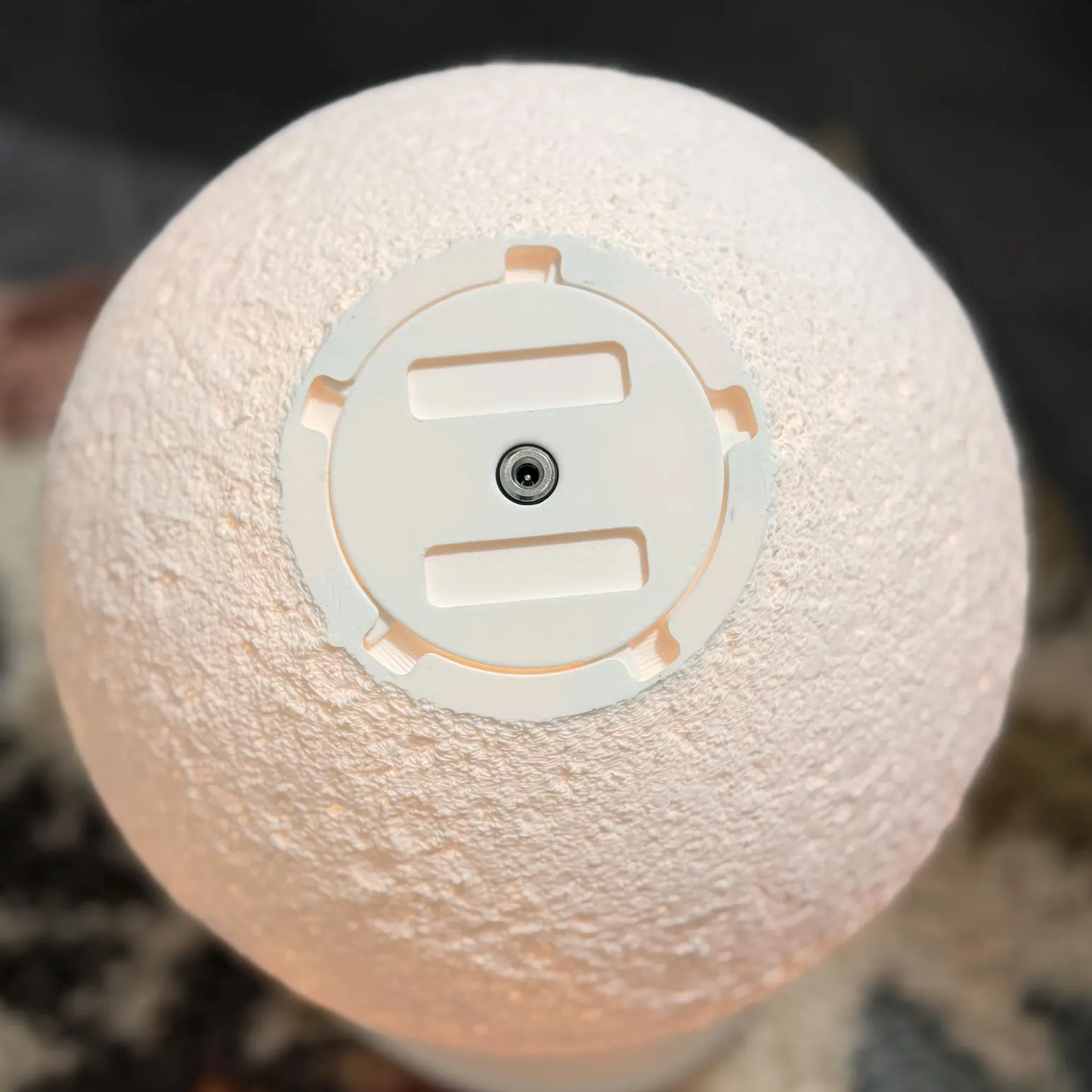 Textured Lunar‑Themed Globe Lamp Remote‑Controlled Ambient Night Light For Interior Styling