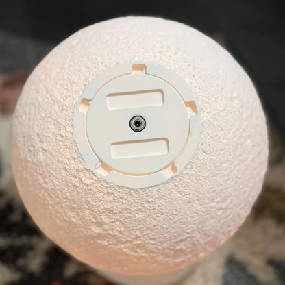 Textured Lunar‑Themed Globe Lamp Remote‑Controlled Ambient Night Light For Interior Styling