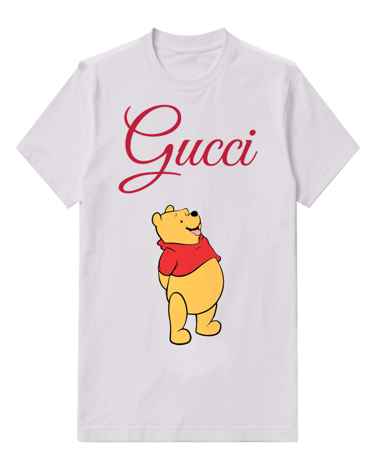 Light Gray Winnie The Pooh Standing Upright Graphic T-Shirt - front product view