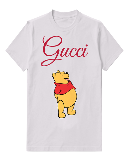 Light Gray Winnie The Pooh Standing Upright Graphic T-Shirt - front product view