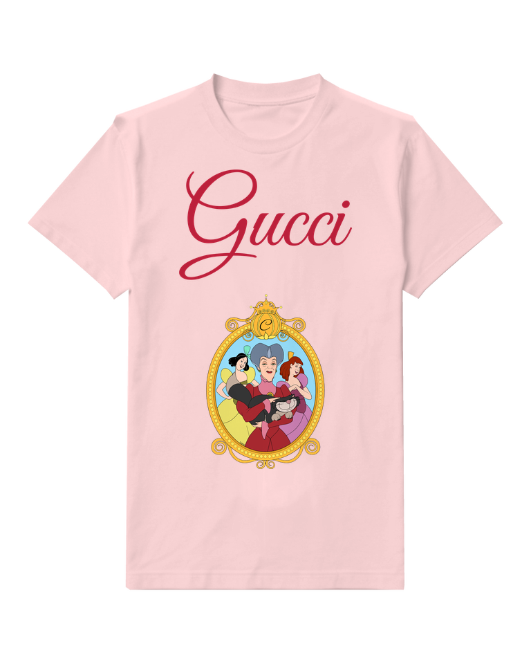 Blush Pink Mouse Ornate Oval Frame Graphic T-Shirt - front product view