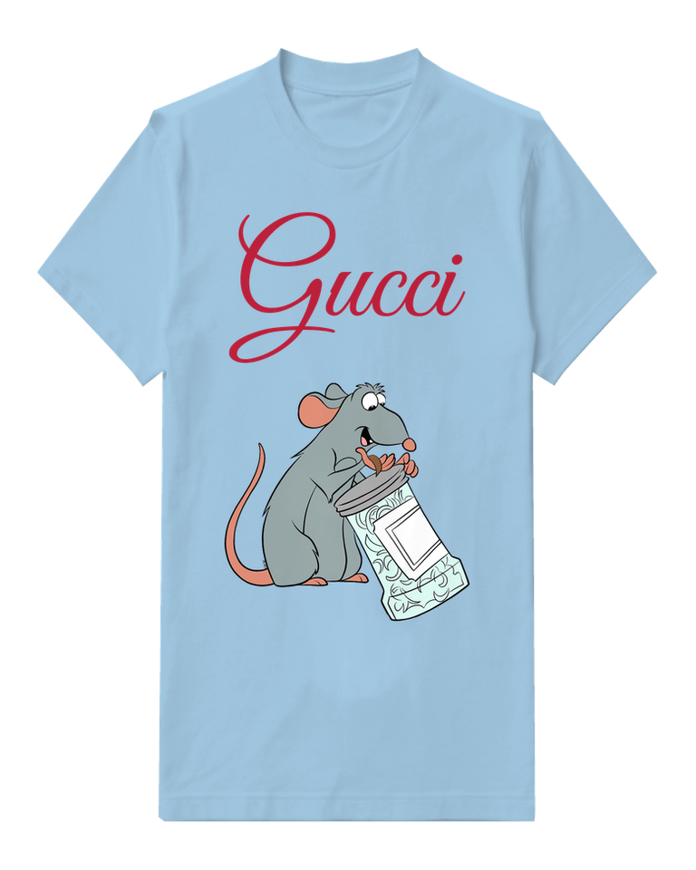 Sky Blue Rat Large Metal Grater Graphic T-Shirt - front product view