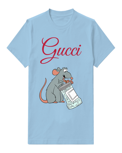 Sky Blue Rat Large Metal Grater Graphic T-Shirt - front product view