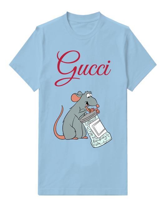 Sky Blue Rat Large Metal Grater Graphic T-Shirt - front product view