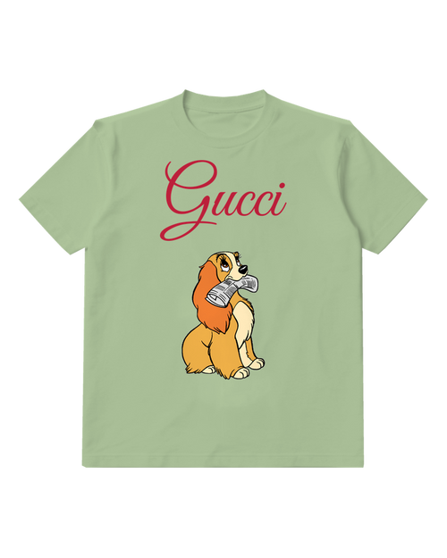 Sage Green Lady Sitting Holding Newspaper Graphic T-Shirt - front product view