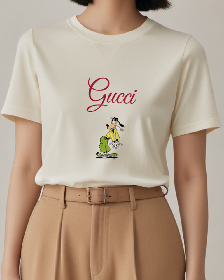Ivory Goofy In Green Pants And Yellow Shirt Graphic T-Shirt - model wearing view