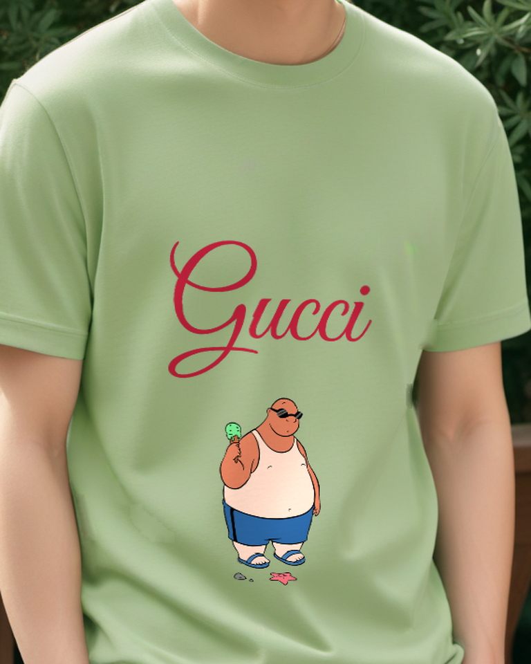 Sage Green Pink Vest Beach Companion Graphic T-Shirt - model wearing view