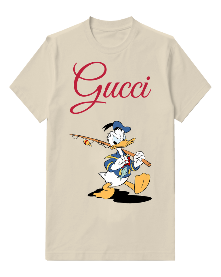 Ivory Duck Long Fishing Rod Graphic T-Shirt - front product view