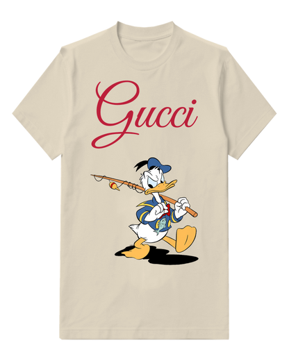 Ivory Duck Long Fishing Rod Graphic T-Shirt - front product view