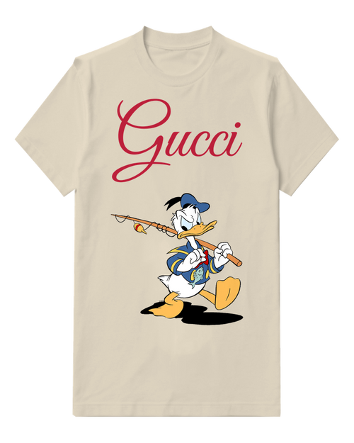 Ivory Duck Long Fishing Rod Graphic T-Shirt - front product view