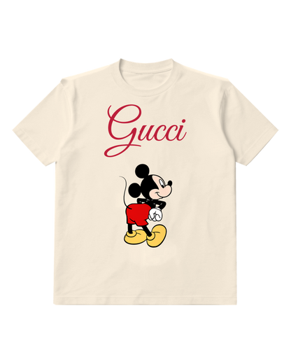 Ivory Mickey Mouse Standing Sideways Graphic T-Shirt - front product view