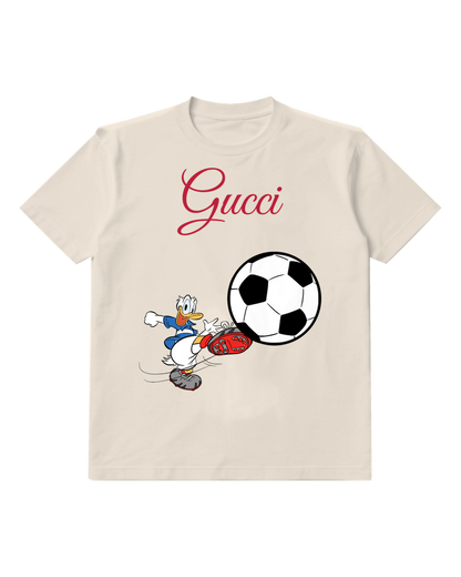 Ivory Duck Oversized Soccer Ball Graphic T-Shirt - front product view
