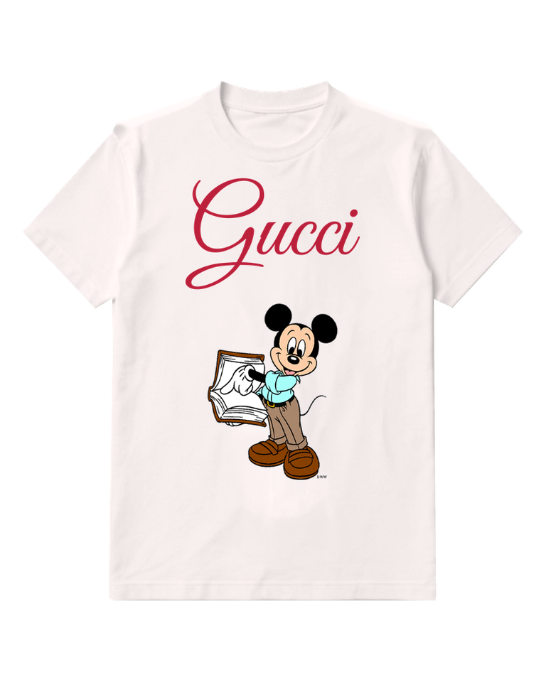 White Mouse Framed Picture Graphic T-Shirt - front product view