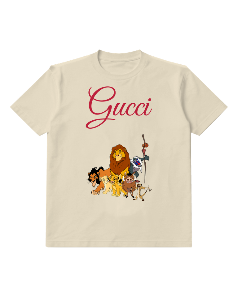 Ivory Lion And Safari Friends Graphic T-Shirt - front product view