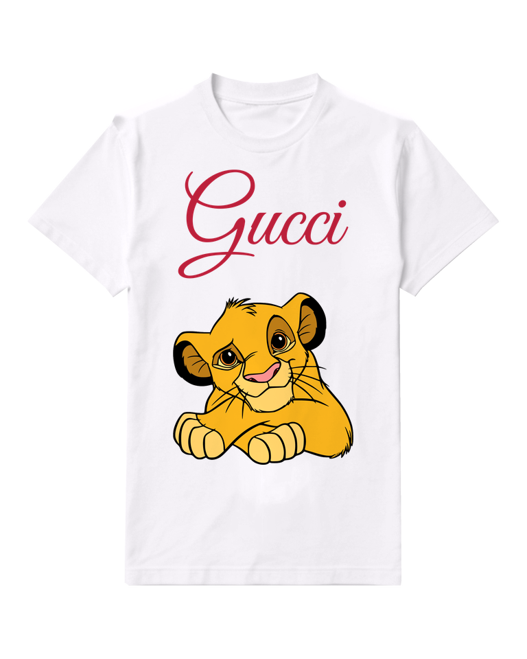 White Young Lion Cub Resting On Paws Graphic T-Shirt - front product view