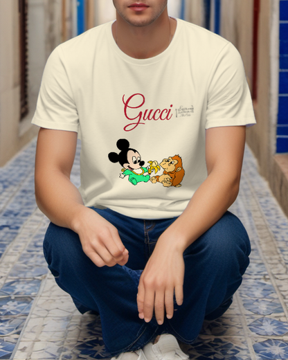 Ivory Baby Mouse And Toy Monkey Graphic T-Shirt - styled view 4