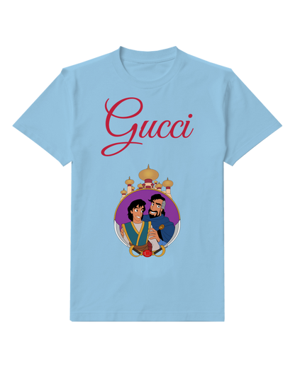 Sky Blue Royal Family Circular Portrait Graphic T-Shirt - front product view