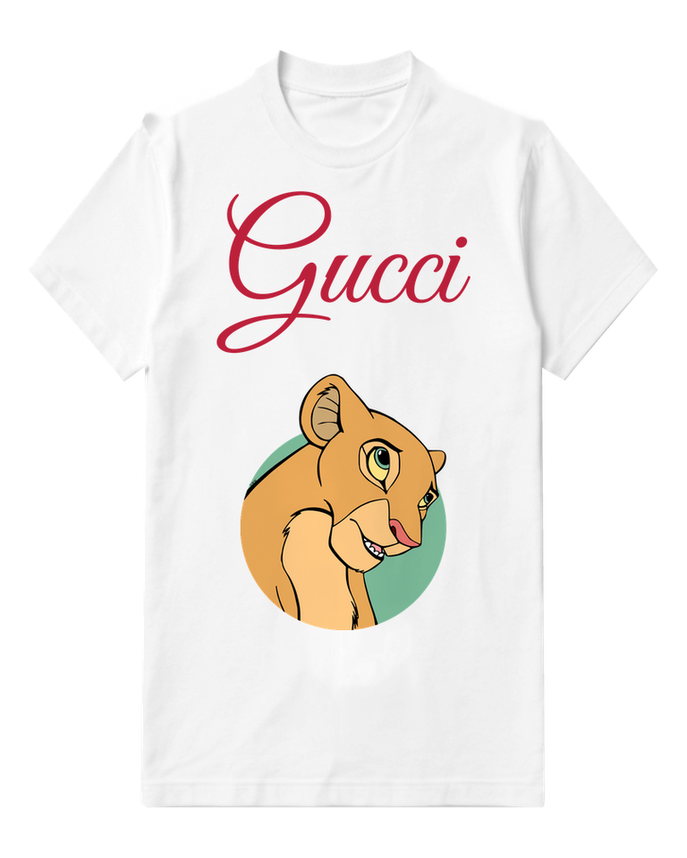 White Lioness Smiling With Open Mouth Graphic T-Shirt - front product view