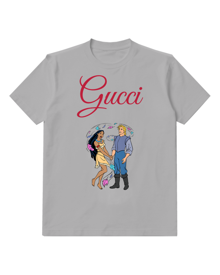 Gray Explorer And Dark Haired Woman Graphic T-Shirt - front product view