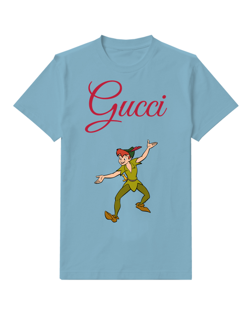 Dusty Blue Green Clad Boy Outstretched Arms Graphic T-Shirt - front product view