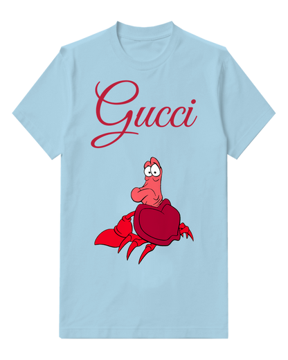 Sky Blue Red Crab Raised Claws Graphic T-Shirt - front product view