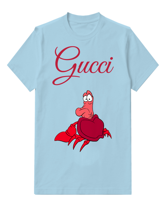 Sky Blue Red Crab Raised Claws Graphic T-Shirt - front product view