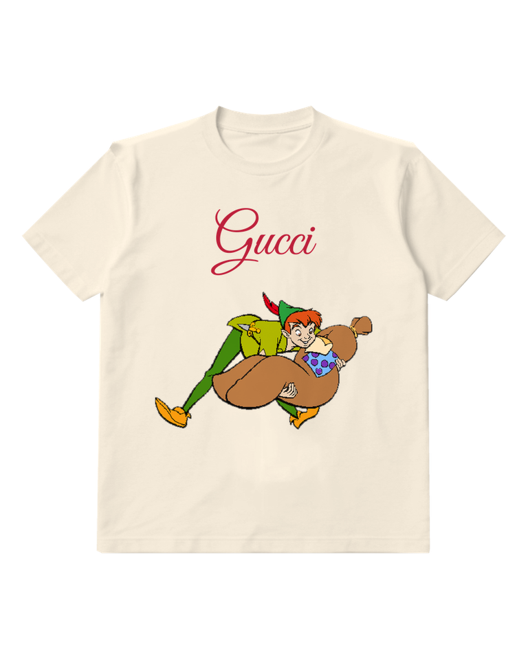 Ivory Green Clad Boy In Flight Graphic T-Shirt - front product view