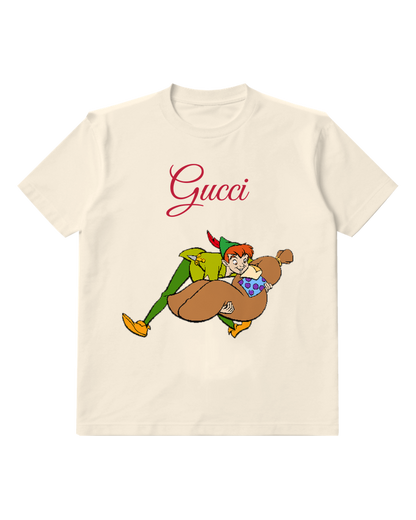 Ivory Green Clad Boy In Flight Graphic T-Shirt - front product view