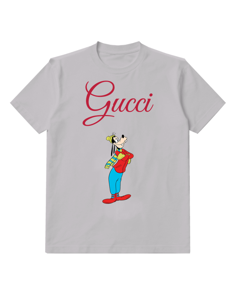 Light Gray Goofy In Winter Attire Arms Crossed Graphic T-Shirt - front product view
