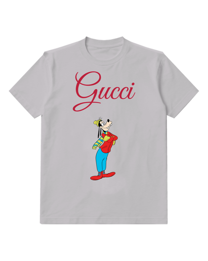 Light Gray Goofy In Winter Attire Arms Crossed Graphic T-Shirt - front product view