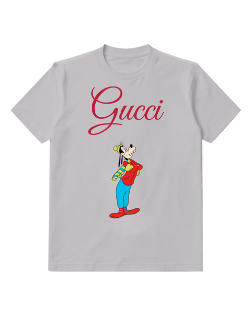 Light Gray Goofy In Winter Attire Arms Crossed Graphic T-Shirt - front product view