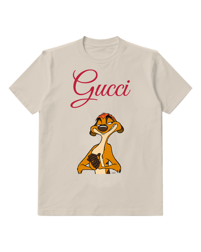 Ivory Timon Smiling Clasping Hands Graphic T-Shirt - front product view