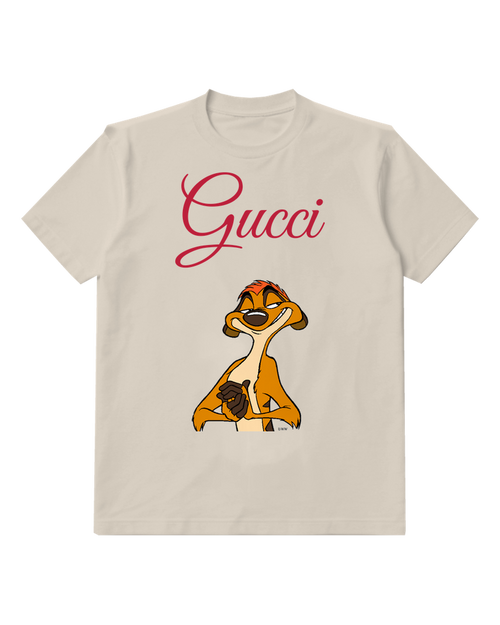 Ivory Timon Smiling Clasping Hands Graphic T-Shirt - front product view