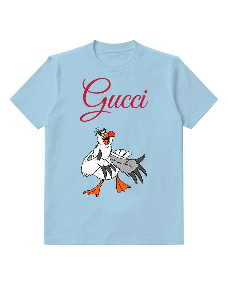 Sky Blue Seabird Orange Feet Graphic T-Shirt - front product view