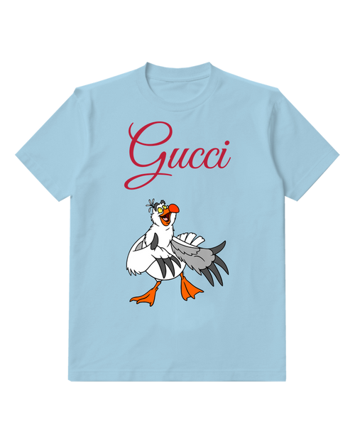 Sky Blue Seabird Orange Feet Graphic T-Shirt - front product view