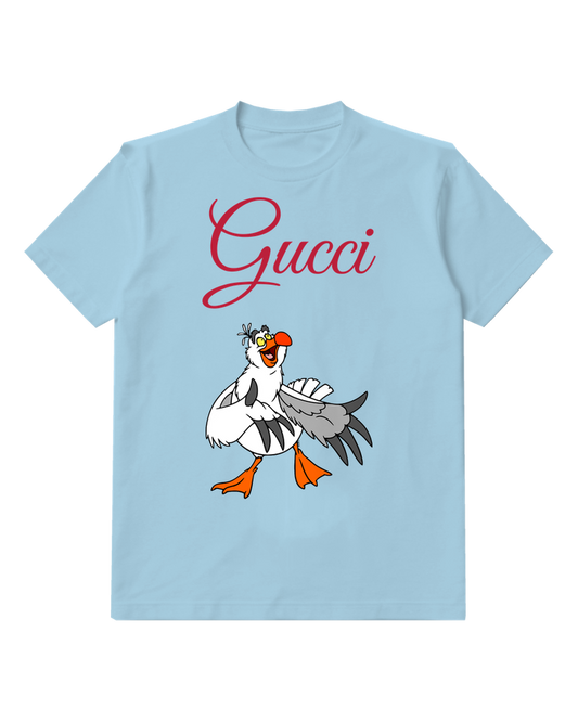 Sky Blue Seabird Orange Feet Graphic T-Shirt - front product view