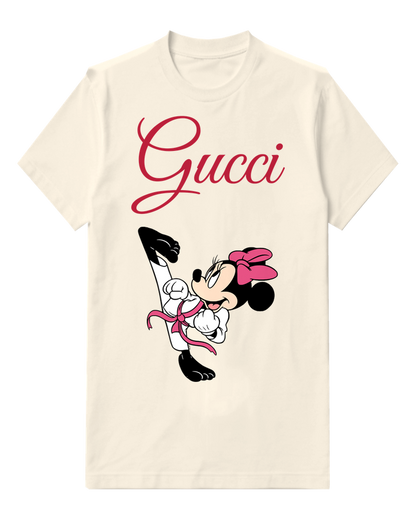 Ivory Minnie Mouse Karate Kick Graphic T-Shirt - front product view