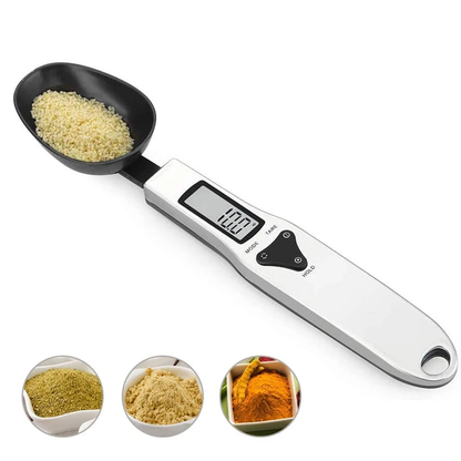 Hand‑Held Digital Spoon Scale With Detachable Bowl And Weight‑Hold Function For Fine Ingredient Portioning